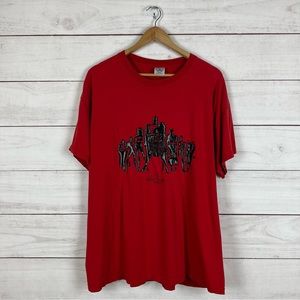 Vintage Y2K Justice League Cartoon TV Show T-Shirt XL